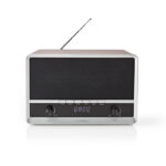 ΕΠΙΤΡΑΠΕΖΙΟ HXEIO BLUETOOTH ΜΕ ΨΗΦΙΑΚΟ ΡΑΔΙΟΦΩΝΟ FM ΣΕ RETRO DESIGN ΚΑΦΕ/ΜΑΥΡΟ - Image 2
