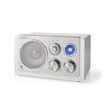 ΕΠΙΤΡΑΠΕΖΙΟ ΑΝΑΛΟΓΙΚΟ ΡΑΔΙΟΦΩΝΟ FM ΣΕ RETRO DESIGN ΛΕΥΚΟ/ΑΣΗΜΙ - Image 2