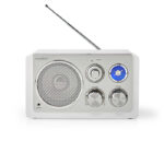 ΕΠΙΤΡΑΠΕΖΙΟ ΑΝΑΛΟΓΙΚΟ ΡΑΔΙΟΦΩΝΟ FM ΣΕ RETRO DESIGN ΛΕΥΚΟ/ΑΣΗΜΙ - Image 3