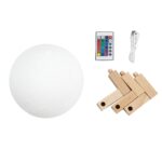 LED ΕΠΙΤΡΑΠΕΖΙΟ ΦΩΤΙΣΤΙΚΟ Φ15 CM 4W DIMMABLE ΜΕ ΤΗΛΕΧΕΙΡΙΣΤΗΡΙΟ-ΑΦΗΣ RGBW ΛΕΥΚΟ - Image 3