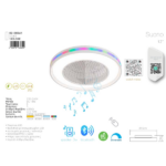 ΑΝΕΜΙΣΤΗΡΑΣ ΟΡΟΦΗΣ-ΠΛΑΦΟΝΙΕΡΑ ΜΕ LED ΦΩΣ 70W,RGB ΜΕ BLUETOOTH ΗΧΕΙΟ ΚΑΙ ΤΗΛΕΧΕΙΡΙΣΤΗΡΙΟ ΛΕΥΚΟΣ - Image 3
