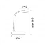 ΦΩΤΙΣΤΙΚΟ ΕΠΙΤΡΑΠΕΖΙΟ LED 10W 3000-6500Κ(3CCT) ΜΕ ΣΠΑΣΤΟ ΒΡΑΧΙΟΝΑ ΛΕΥΚΟ - Image 2