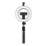 ΑΝΑΔΙΠΛΟΥΜΕΝΟ BLUETOOTH SELFIE STICK ΜΕ RING LIGHT ΚΑΙ ΕΝΣΩΜΑΤΟΜΕΝΟ ΤΡΙΠΟΔΟ - Image 2