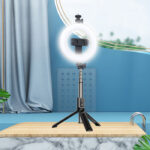 ΑΝΑΔΙΠΛΟΥΜΕΝΟ BLUETOOTH SELFIE STICK ΜΕ RING LIGHT ΚΑΙ ΕΝΣΩΜΑΤΟΜΕΝΟ ΤΡΙΠΟΔΟ - Image 4
