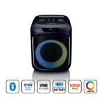 PARTY BLUETOOTH ΗΧΕΙΟ 100W ΜΕ ΑΣΥΡΜΑΤΟ ΜΙΚΡΟΦΩΝΟ LED ΦΩΤΙΣΜΟ ΚΑΙ ΛΕΙΤΟΥΡΓΙΑ KARAOKE LENCO PA-101BK - Image 10