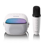 BLUETOOTH ΗΧΕΙΟ ΜΕ ΑΣΥΡΜΑΤΟ ΜΙΚΡΟΦΩΝΟ  RGB  ΦΩΤΙΣΜΟ ΚΑΙ ΛΕΙΤΟΥΡΓΙΑ KARAOKE LENCO BTC-020WH - Image 2