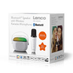 BLUETOOTH ΗΧΕΙΟ ΜΕ ΑΣΥΡΜΑΤΟ ΜΙΚΡΟΦΩΝΟ  RGB  ΦΩΤΙΣΜΟ ΚΑΙ ΛΕΙΤΟΥΡΓΙΑ KARAOKE LENCO BTC-020WH - Image 6