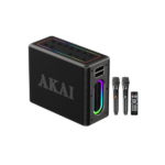 AKAI ABTSW-120 Αδιάβροχο Φορητό Ηχείο Bluetooth με 2 Ασύρματα Μικρόφωνα, TWS, 80W - Image 9