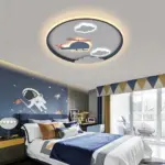 Led πλαφονιέρα Φ48 cm 78W 3000-6500k (3CCT) dimmable με τηλεχειριστήριο μαύρο σώμα - Image 2