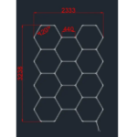 Φωτιστικό οροφής Led Hexagon11 385W 3000-6000K(3CCT) με λευκό σώμα - Image 2